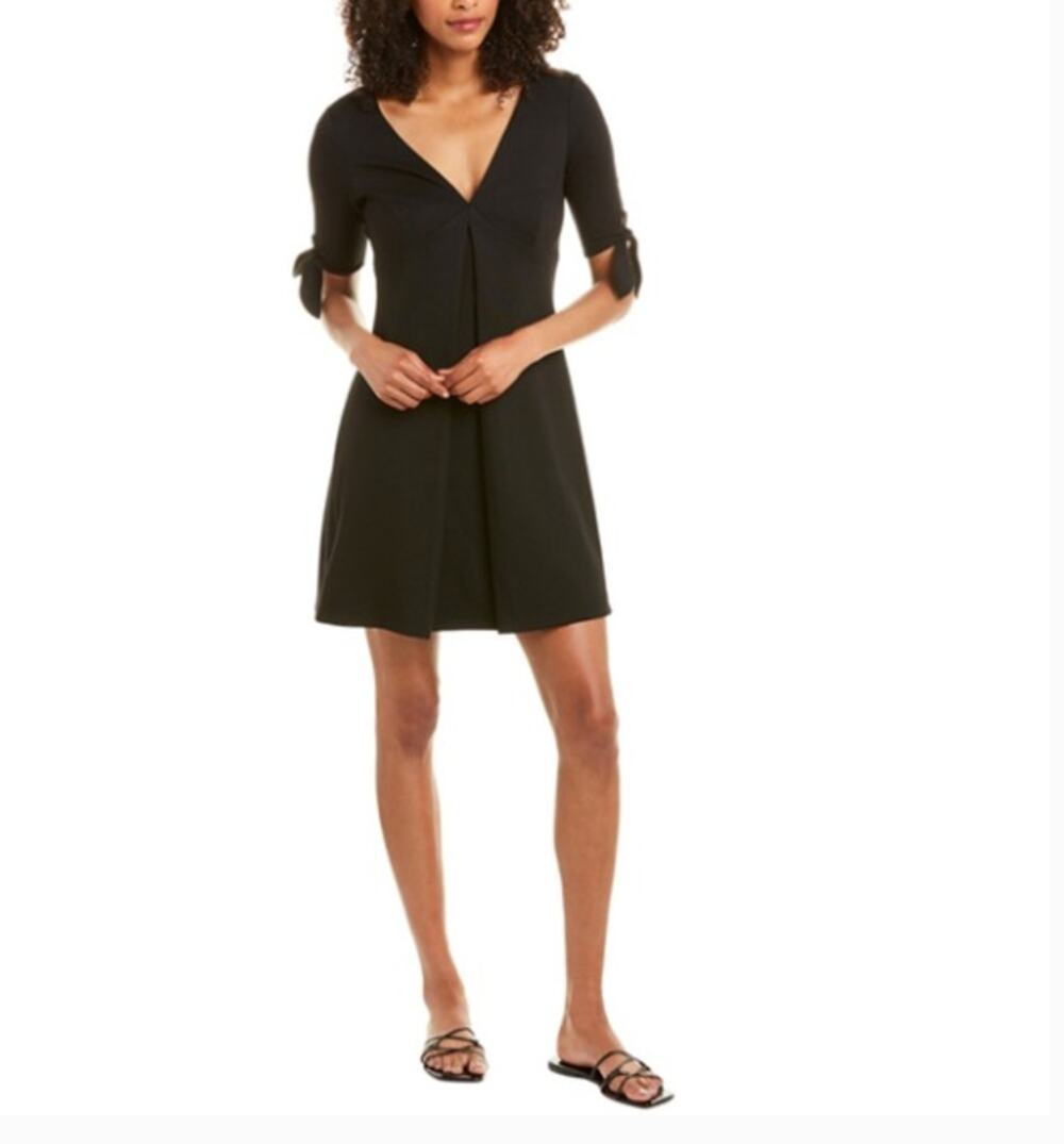 BAILEY 44 NWT Quarterdeck Ponte Fit-and-flare Short Sleeve Black Dress // M